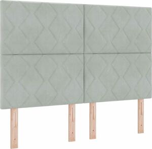 Testiera Grigio chiaro 144 cm Velluto