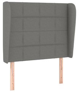 Testiera ad Orecchio GrigioScuro 103 x 23 x 118/128cm inTessuto