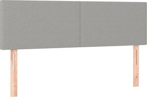 Testiera Grigio Chiaro 144x5x78/88 cm in Tessuto