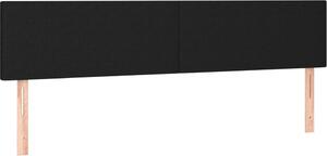 Testiera Nera 200x5x78/88 cm in Tessuto