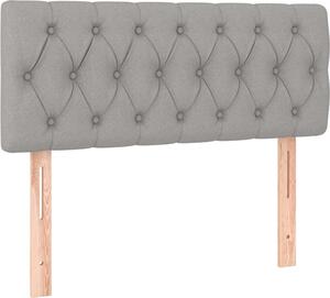 Testiera Grigio Chiaro 90x7x78/88 cm in Tessuto