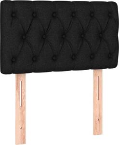Testiera Nera 80 x 7 x 78/88 cm in Tessuto
