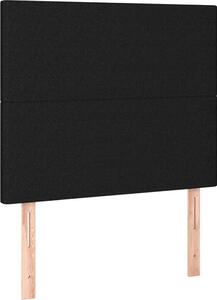 Testiera Nera 90x5x118/128 cm Tessuto