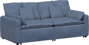 Divano Modulare con Cuscini Blu