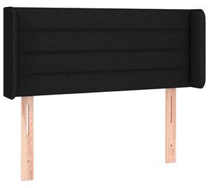 Testiera ad Orecchio Nera 83x16x78/88 cm in Tessuto