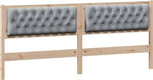 Testiera Marrone e grigio chiaro 200 cm Legno di pino massello