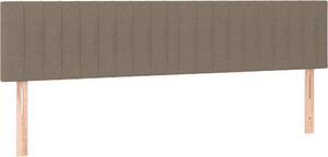 Testiera Tortora 200x5x78/88 cm in Tessuto