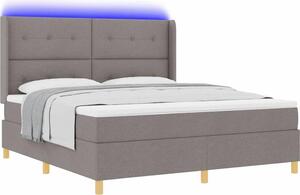 Letto a molle con strisce LED Talpa 180 x 200 cm Tessuto