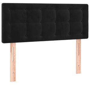 Testiera Nera 80x5x78/88 cm in Velluto