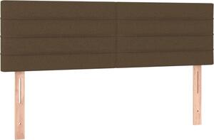 Testiera Marrone Scuro 144x5x78/88 cm in Tessuto