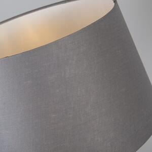 Lampada da tavolo nera paralume grigio 35cm regolabile - PARTE