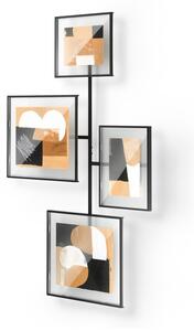 Cornice nera lucida in metallo/in vetro da appendere 57x99 cm Flute – Umbra