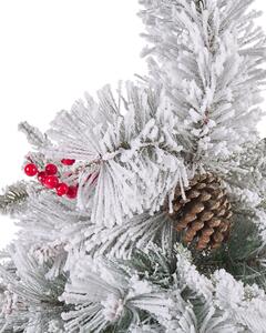 Albero di Natale artificiale verde 120 cm cosparso di neve finta Beliani