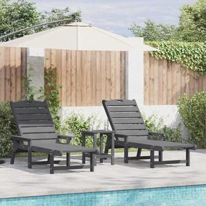Lettino da sole 2 pcs Grigio chiaro 195,5 x 53 x 98,5 cm