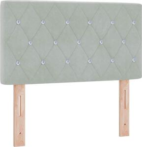 Testiera Grigio chiaro 80 cm Velluto