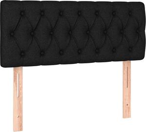 Testiera Nera 90 x 7 x 78/88 cm in Tessuto
