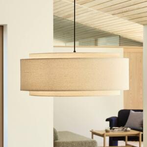 Hübsch Lampada a sospensione Sable, dimmerabile, Crema / Ambra, Soggiorno / Sala da pranzo, Tessuto / Stoffa / Seta, Design, Lampada a sospensione