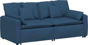 Divano Modulare con Cuscini Blu