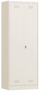 VivaGarden Armadio da Esterno/Balcone in Acciaio 2 Ante 4 Ripiani Dimensioni 60x40x165 cm colore Crema
