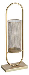 Portacandele moderno in metallo dorato 53 cm ideale per interni ed esterni Beliani