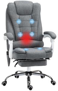 Sedia da ufficio Sweiko con funzione di massaggio e riscaldamento, schienale reclinabile, girevole e regolabile in altezza, portata massima 120 kg, colore grigio