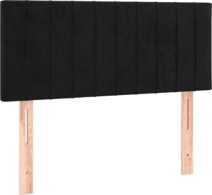 Testiera Nera 100x5x78/88 cm in Velluto