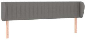 Testiera ad Orecchio Grigio Scuro 203x23x78/88 cm in Tessuto