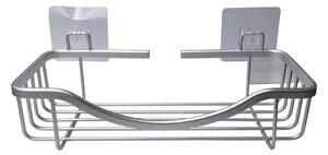Mensola da bagno senza foratura color argento lucido in alluminio Filaire Aluminium – douceur d'intérieur
