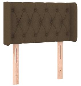 Testiera ad Orecchio Marrone Scuro 83x16x78/88 cm in Tessuto