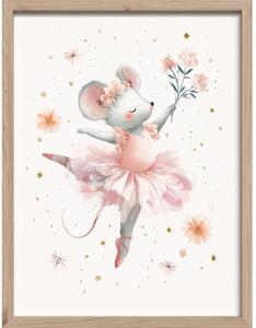 Quadro da bambini 30x40 cm Mouse Ballerina – Styler
