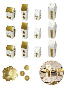 Set di calendari dell'Avvento fai da te obliqui - 12 caselle del calendario dell'Avvento + 24 numeri del calendario dell'Avvento - Decorazione del calendario dell'Avvento fai da te