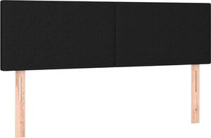 Testiera Nera 144x5x78/88 cm in Tessuto
