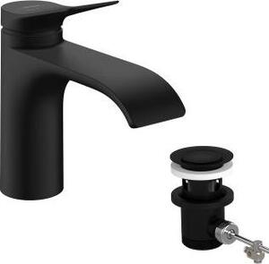 Hansgrohe miscelatore monocomando per lavabo 80 CoolSt Vivenis Outlet 133 mm, con scarico a scomparsa, nero opaco