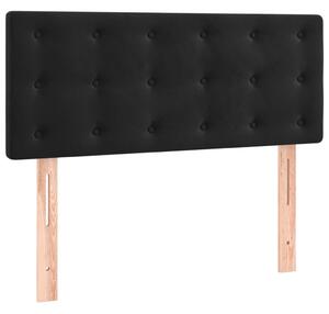 Testiera Nera 90x5x78/88 cm in Velluto