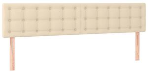 Testiera Crema 180x5x78/88 cm in Tessuto