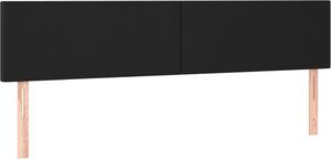 Testiera Nera 180x5x78/88 cm in Pelle finta