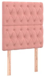 Testiera Rosa 80x7x118/128 cm Velluto