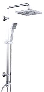 JOHO Colonna Doccia senza Miscelatore Set Doccia Completo Sistema Doccia a Pioggia Colonna Doccia Regolabili Doccetta in ABS 20 x 20 quadrato