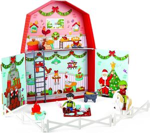 Hape E3410 Calendario dell'Avvento "Ponyhof - Natale nella stalla