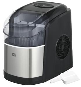 DecHome Macchina del Ghiaccio Autopulente da 9 Cubetti in 6-12 Minuti in PP e Acciaio Inox 24.2x35.3x33 cm colore Nero - 0BKAM468