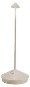 Lampada a led da tavolo Pina Pro Sabbia ricaricabile e dimmerabile senza fili Zafferano 2200-2700-3000K IP54 Batteria da 12h