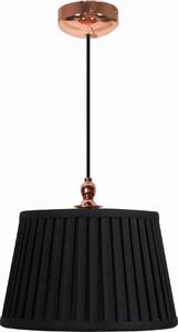 Lampada a sospensione AMORE in rame e nero, 1xE27x60W, tessuto, dimensioni: 110x30x30 cm, IP20, Candellux
