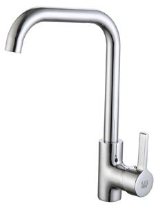 DP bath, miscelatore per lavello Crisantemo, finitura argento