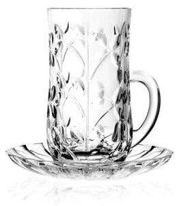 Bicchieri da tè in cristallo con un design classico di ispirazione naturals, spendido elemento di arredo per la tua tavola adatto in ogni occasione