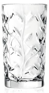 Bicchieri da long drink/bibita in cristallo con un design classico di ispirazione naturals, spendido elemento di arredo per la tua tavola adatto in ogni occasione