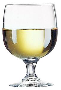 Linea di calici vino infrangibili in vetro temperato, linea bassa, forti e robusti, impilabili uno sull'altro con una grande praticità di stoccaggio in poco spazio