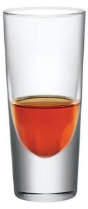 Classico bicchiere bitter con la pratica tacca per una corretta misurazione, molto utilizzato al bar, al ristorante e a casa