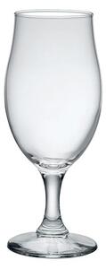 Particolare calice birra 0,2 in vetro con gambo ottenuto attraverso un'unica fusione con la coppa, garantendo una alta resistenza, una nigliore flessibilità ed una maggiore durata d'uso