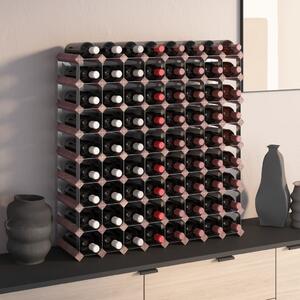 Portabottiglie per 72 Bottiglie Legno Massello di Pino Marrone