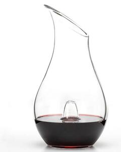 Bellissimo e pratico decanter in vetro cristallino soffiato fatto a mano da esperti maestri vetrai, adatto per la decantazione sia di vini giovani che di vini invecchiati
